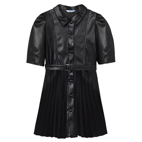 Vestido Polipiel Para Niña Marca Mayoral Color Negro