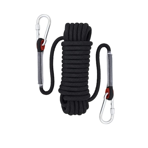 Cuerda Negra  Paracord De 12mm Para Escalada De Montaña, 10 M