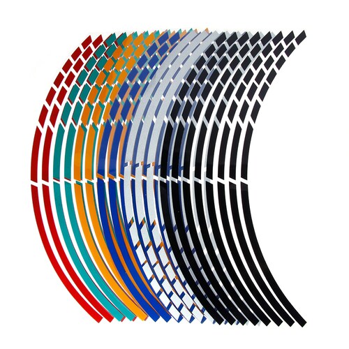 Sticker Universal para Motocicleta Decoración de Rin 17-18 pulgadas Moto Calcomanías Universal Reflejante