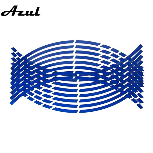 Sticker Universal para Motocicleta Decoración de Rin 17-18 pulgadas Moto Calcomanías Universal Reflejante