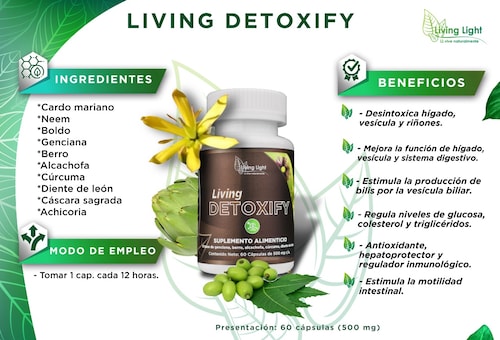 Desintoxica Higado, Vesícula y Riñones - Detoxify (2 Frascos)