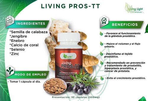 Alivia Prostata y Vías Urinarias - Pros-tt (Incluye 2 Frascos)