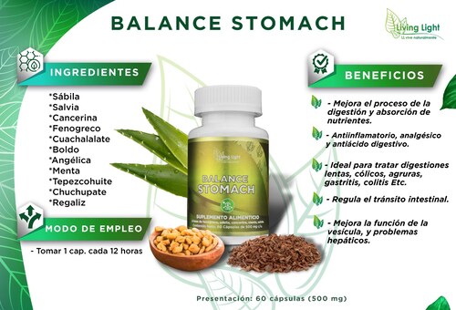 Colitis, Agruras,Cólicos y Gastritis - Balance Stomach (2 Frascos).