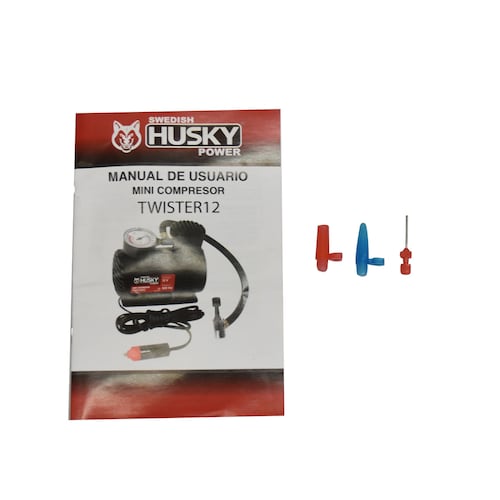 MINI COMPRESOR DE AIRE SWEDISH HUSKY POWER 12V 300 PSI MANGUERA 40 CM - TWISTER12