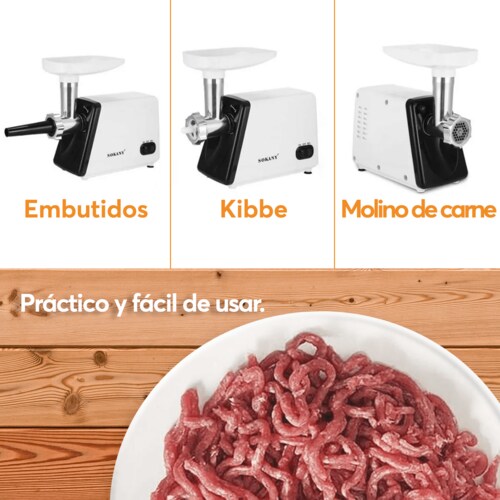 Molino de Carne Eléctrico Archy 2500W Acero Inoxidable Picador Embutidor Salchicha tipo Industrial Cocina Restaurante