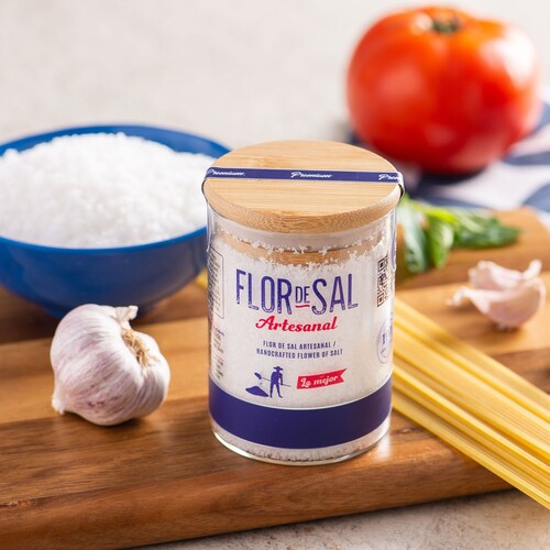 Flor de sal gourmet Sal Real de Colima frasco cristal 182 g