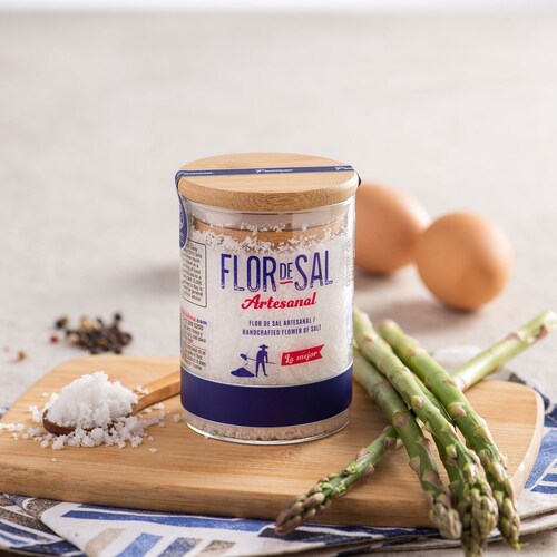 Flor de sal gourmet Sal Real de Colima frasco cristal 182 g