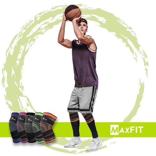 Rodillera Elástica De Compresion Gym Correr Crossfit Maxfit HX902