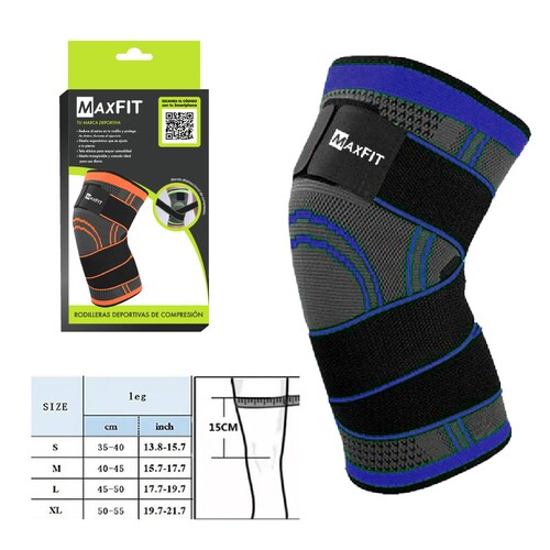 Rodillera Elástica De Compresion Gym Correr Crossfit Maxfit HX902