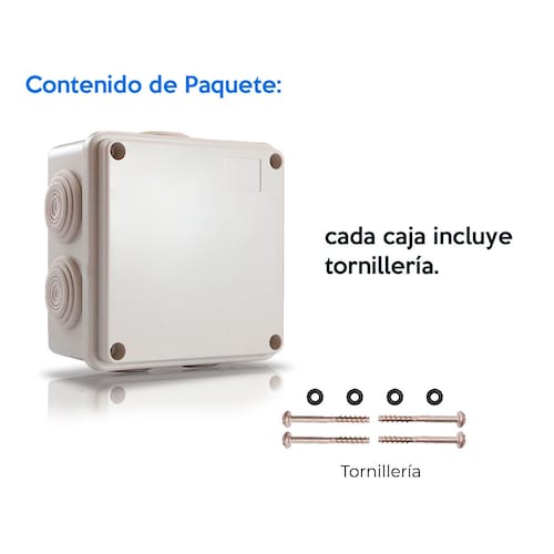 Pack 4 Cajas Estancas Ip55 Para Exterior Sello De Goma Ens-pcb1010 Enson