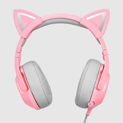 Audifonos gamer con microfono y luz led Onikuma K9 rosa 3.5
