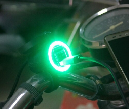 cargador usb turbo  para motocicleta 2.1 mah