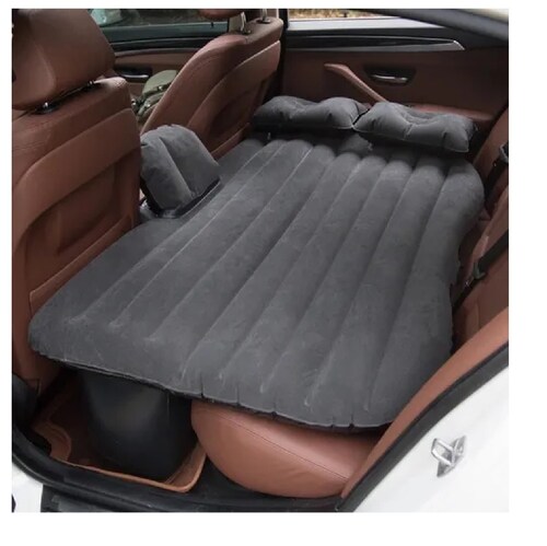 Cama Inflable Colchón De Auto Asiento Trasero + Bomba D Aire Negro