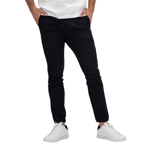 Jogger Fashion de Gabardina Premium - Negro Holstone Hombre