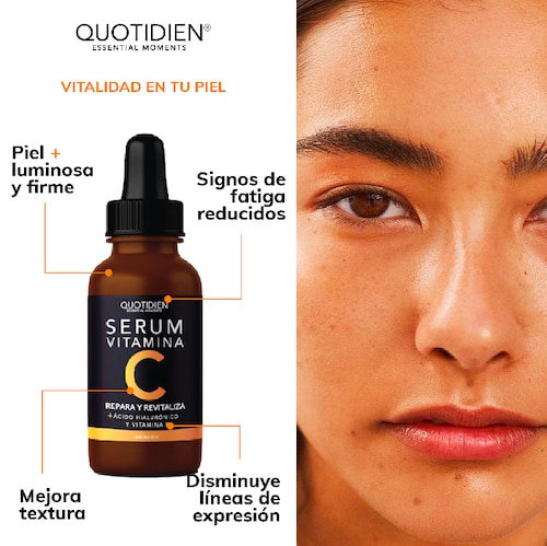 Kit Gel Contorno de Ojos + Serum Vitamina C y Suero Acido Hialuronico Skin Care Facial Quotidien