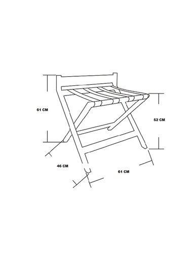 Porta Maletas Casual Home Plegable Color Nogal con Respaldo
