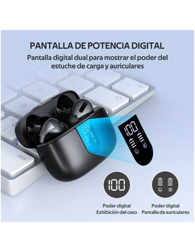 Audífonos In-ear Petukita Box Inalámbricos Reducción De Ruido X08 Negro