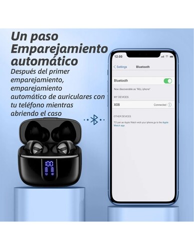 Audífonos In-ear Petukita Box Inalámbricos Reducción De Ruido X08 Negro
