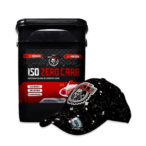Proteína Pitbull Labs Fresa 185 Servicios + Gorra Pitbull