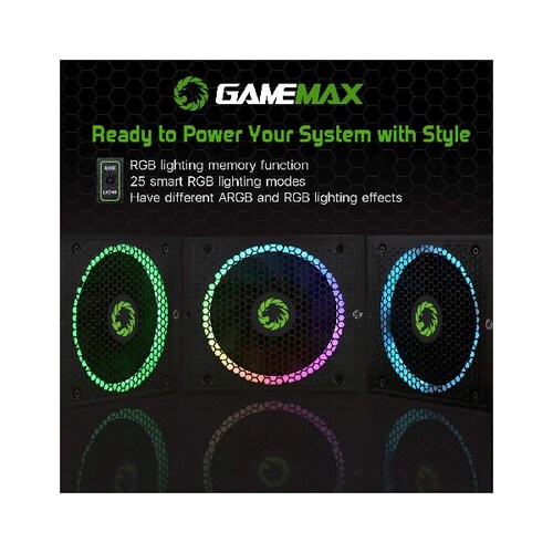 Fuente de Poder Gamemax Rgb Power Supply Unit 850w 12v 80plus