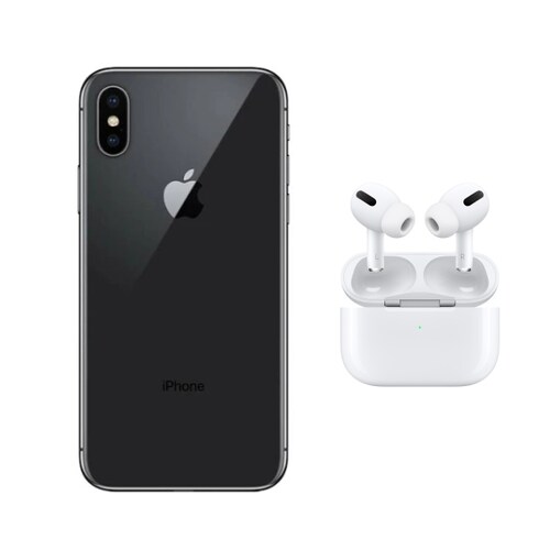 Apple Iphone X Negro 256GB Reacondicionado Grado A + Audífonos Airpods 4 de regalo con calidad premium