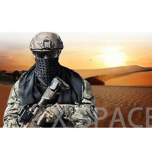 Palestinas Bufanda Militar Algodón Multiusos, Unisex  Marron