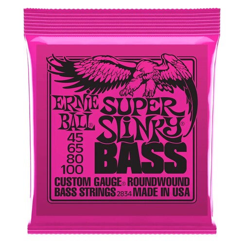 Cuerdas Para Bajo Eléctrico Ernie Ball Super Slinky 45-100