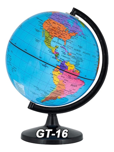 Globo Terraqueo A Escala Con Nombres Division Politica Español.
