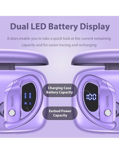 Audífonos Inalámbricos Bluetooth Petukita Box Oreja Colgante Morado