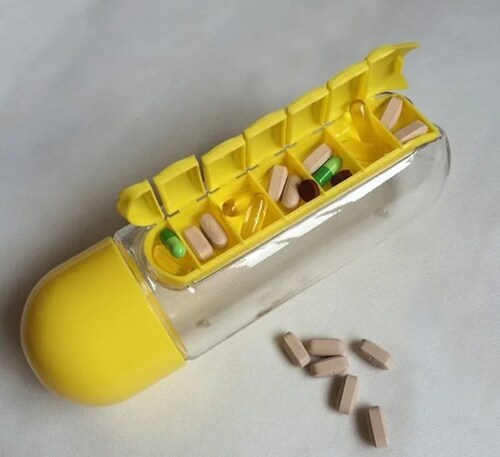  Pastillero práctico organizador de píldoras de viaje, práctico  pastillero portátil para medicina oral, caja organizadora de medicamentos  (color A: A) : Salud y Hogar