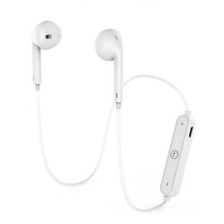 Audifonos Bluetooth Manos Libres Inalambricos Recargables S6 Blancos