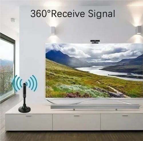 Antena De Tv Digital Hdtv  Para Interiores Amplificador