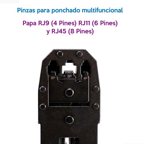 Pinzas Ponchadoras Rj45/rj9/rj11 Corte Y Pelado De Cable ENS-NT01