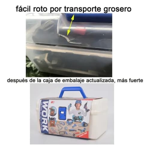 Juguete Herramientas Niño Caja Taladro Infantil Accesorios.