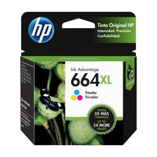 Cartucho Tinta Hp 664xl Color F6V30AL Original Alto Rendimiento.