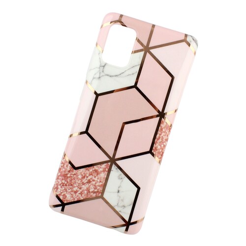 Funda Case Triche para Samsung GALAXY A71 | ( A715 ) Diseño Mármol Geométrico Geo 2 Color Rosa