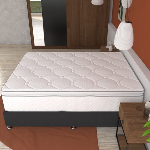 Colchón Individual Leyen Restonic Con Colchoneta PILLOW TOP 100% Hipoalergénico .