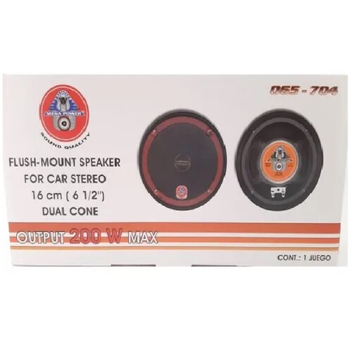 Juego Bocinas Slim 6.5 200w Mega Power 