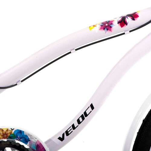 Bicicleta Veloci Spring City Rodada 24 Blanco Urbana