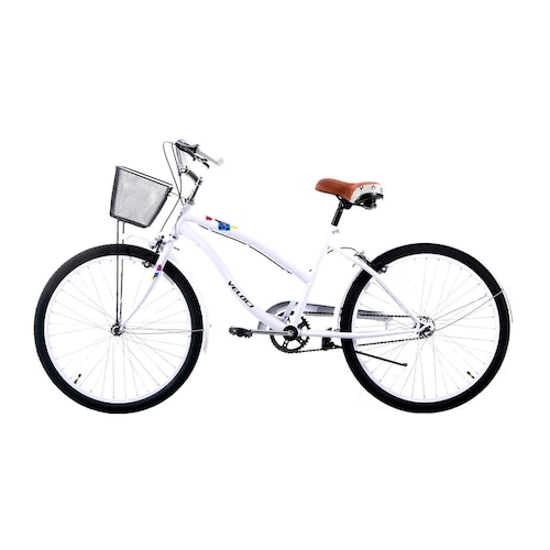 Bicicleta Veloci Spring City Rodada 24 Blanco Urbana