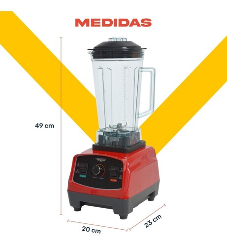 Licuadora Profesional 1500w 2.2l Blender 6 Aspas Industrial