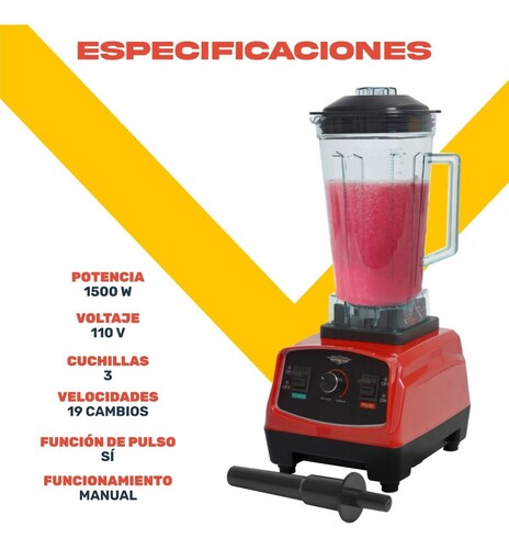 Licuadora Profesional 1500w GUTSTARK 2.2L Blender Industrial 6