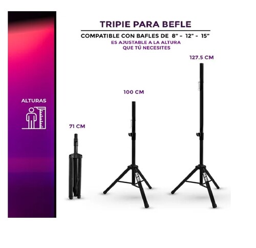 Tripie Para Bocina Bafle De 8 12 15 , Link Bits 