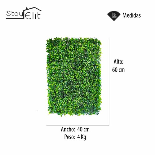 Follaje Artificial Pared Sintético Muro Verde Pared 20piezas 60X40CM