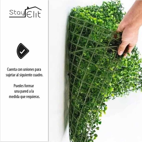 Follaje Artificial Pared Sintético Muro Verde Pared 20piezas 60X40CM