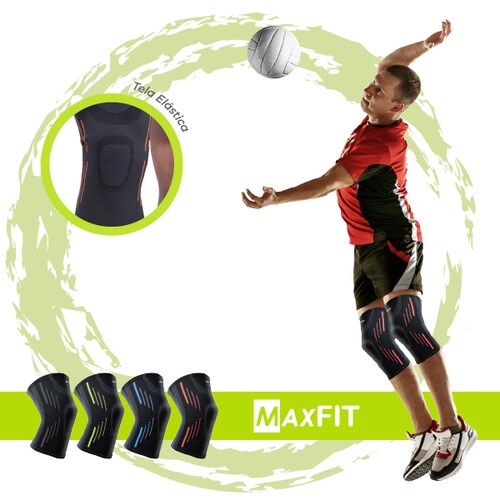 1 Par De Rodillera Elástica De Compresión Premium, Sport Hx915 Maxfit