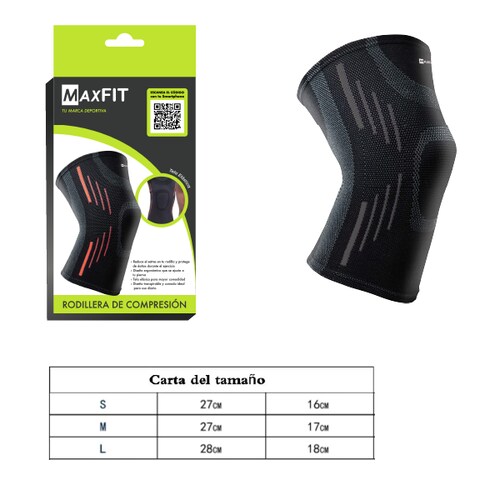 1 Par De Rodillera Elástica De Compresión Premium, Sport Hx915 Maxfit