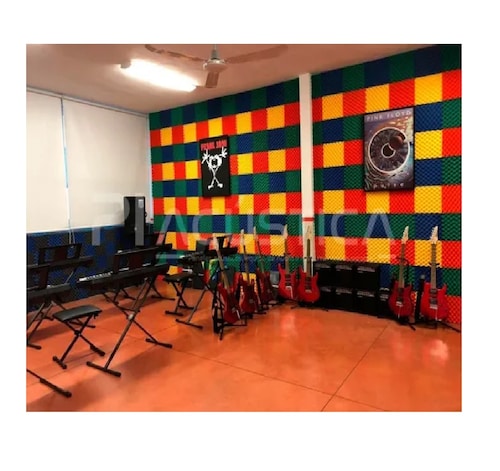 Kit Paneles Esponja Acustica Espuma 20x20 Calidad Profesional Carbon