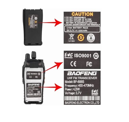 Set Radios Uhf Fm Transceptor Con Linterna 