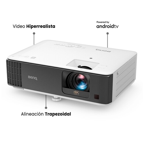 Proyector BenQ gaming tiro corto 4K HDR TK700STi, DLP, 3200 Lúmenes, HDMI, 3D, 96% Rec.709, Brillant Color, para futbol, deportes y videojuegos.